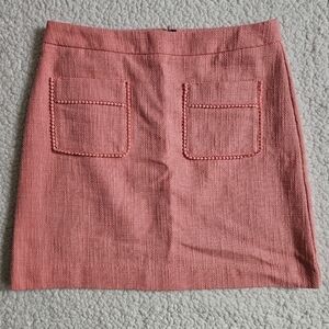 LOFT Women's Textured Lined Casual Work Pencil Skirt Pale Salmon Size 6